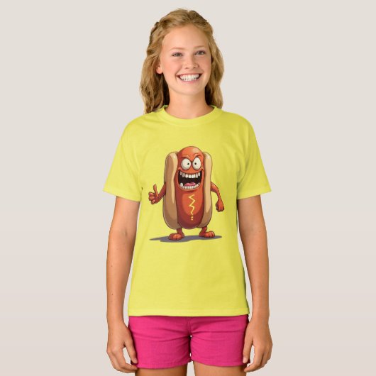 Voedsel Monsters EVIL HOT DOG T-shirt (Voorkant volledig)