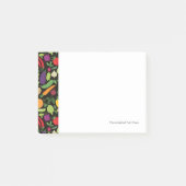 Voedsel op zwarte achtergrond post-it® notes (Voorkant)