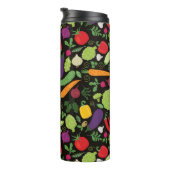 Voedsel op zwarte achtergrond thermosbeker (Geroteerd rechts)