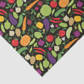 Voedsel op zwarte achtergrond tissuepapier (Detail)