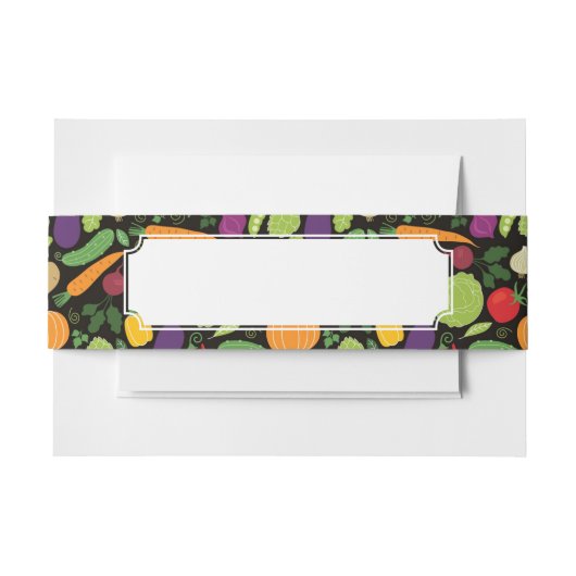 Voedsel op zwarte achtergrond uitnodigingen wikkel (Voorkant Voorbeeld)