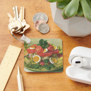  voedsel, organisch gemengd groen mengzout sleutelhanger