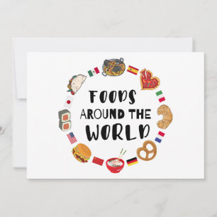 Voedsel over de hele wereld kaart