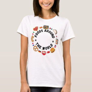 Voedsel over de hele wereld t-shirt