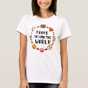 Voedsel over de hele wereld t-shirt
