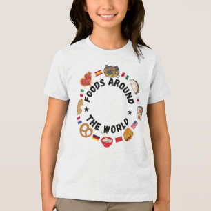 Voedsel over de hele wereld Tri-Blend shirt