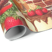  voedsel pin-up illustratie cadeaupapier (Rol Hoek)