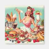voedsel pin-up illustratie magneet (Voorkant)