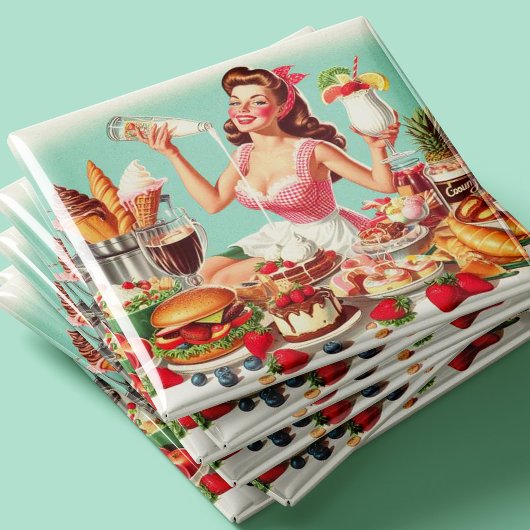 voedsel pin-up illustratie magneet