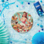 voedsel pin-up illustratie papieren bordje (Feest)