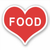 VOEDSEL Rood Liefde Hart Vinyl Sticker (Voorkant)