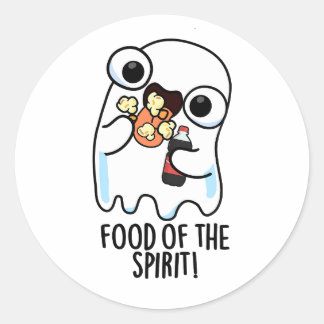Voedsel Van De Geest Grappige Geest Punt Ronde Sticker