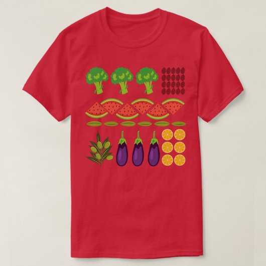 Voedsel Vlak Lay 2 T-shirt (Design voorkant)