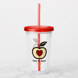 Voedsel voor de teelt van Logo Acrylknollen Acryl Drinkbeker
