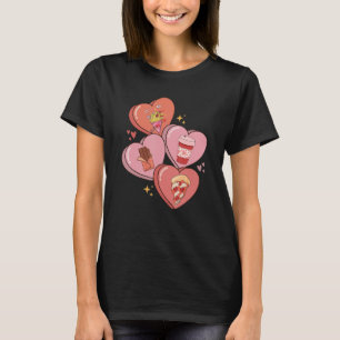 Voedsel voor Dudes Heart Valentijnsdag Love Vibes T-shirt