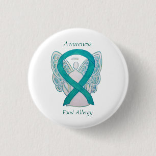 Voedselallergie Awareness Angel Green Ribbon Art P Ronde Button 3,2 Cm