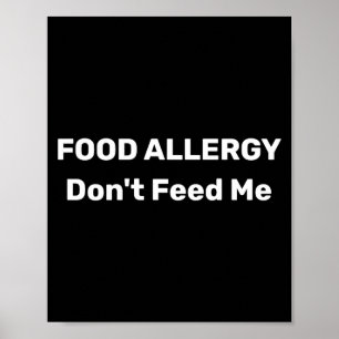 Voedselallergie Geef Me Niet Te Eten Tekst Sjabloo Poster