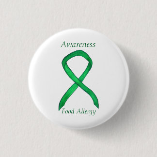 Voedselallergie - Groen lint - aangepaste kunstfot Ronde Button 3,2 Cm