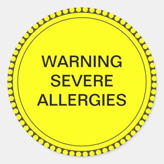 Voedselallergie sticker (Voorkant)