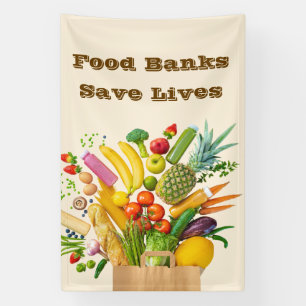 Voedselbanken redden levens spandoek
