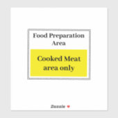 Voedselbereiding gekookt vlees sticker (Vel)