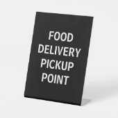 Voedselbezorging Pick-up Point Signage, tafelblad Reclamebord Met Voetstuk (Voorkant)