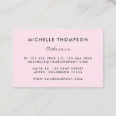 Voedselcatering Visitekaartje (Achterkant)