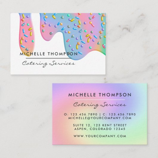 Voedselcateringdiensten Visitekaartje (Voorkant / Achterkant)
