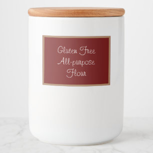 Voedselcontainerlabel Gluten Vrij Allesdoel Meel Voedselcontainer Etiket