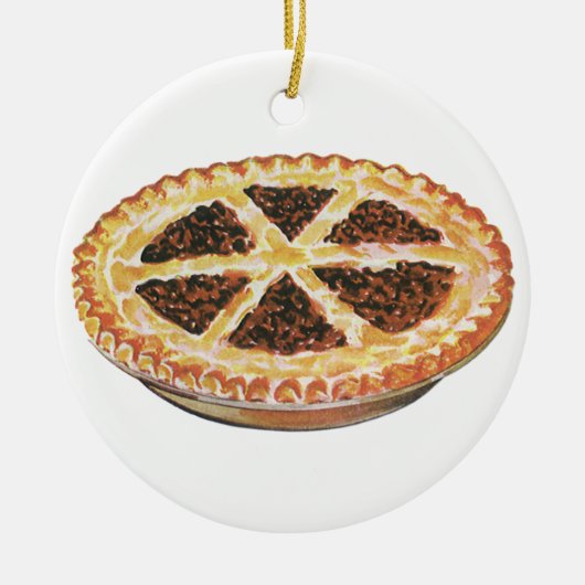 voedseldessert, vers gebak Pecan Pie Keramisch Ornament (Voorkant)