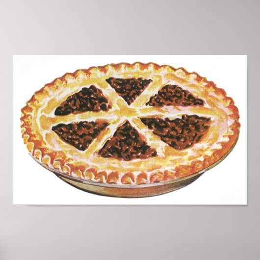 voedseldessert, vers gebak Pecan Pie Poster (Voorkant)