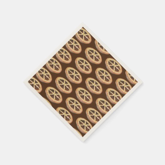 voedseldessert, vers gebak Pecan Pie Servet (Hoek)