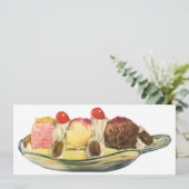 voedseldesserts, bananengespleten kersen (Staand voorkant)