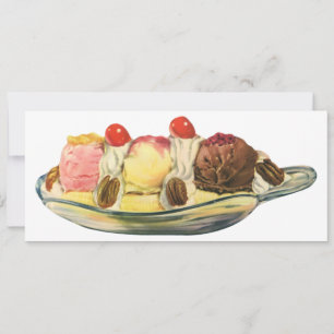  voedseldesserts, bananengespleten kersen kaart