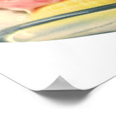  voedseldesserts, bananengespleten kersen poster (Hoek)