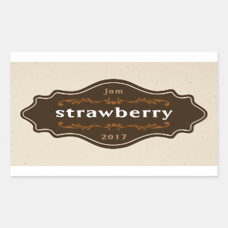  voedseletiket jam marmelade zelfgemaakt product rechthoekige sticker