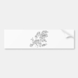 Voedselkaart van Europa Bumpersticker