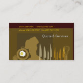 Voedselkaas Koken Sharp Knife Culinaire Schat Visitekaartje (Achterkant)