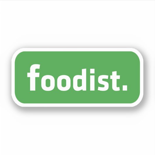 Voedselkenner. Sticker (Voorkant)