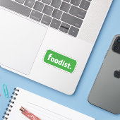 Voedselkenner. Sticker (Laptop met iPhone)