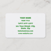 Voedselkenner. Visitekaartje (Achterkant)