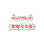 Voedsellabel Ingeblikt Potje Zelfgemaakte Pumpkin  Sticker (Voorkant)