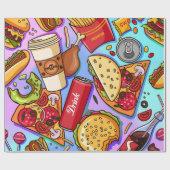 voedselliefde cadeaupapier (Vlak)