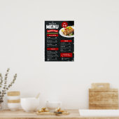 Voedselmenu's Poster (Keuken)