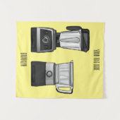 Voedselprocessor & blender cartoon illustratie  wandkleed (Voorkant (horizontaal))