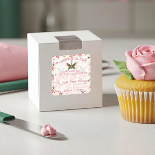 Voedselveiligheid Alert Bakery Butterfly Whisk Vierkante Sticker