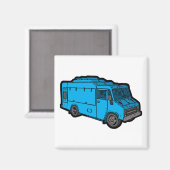 Voedselvrachtwagen: Basis (Blauw) Magneet (Voorkant / Achterkant)