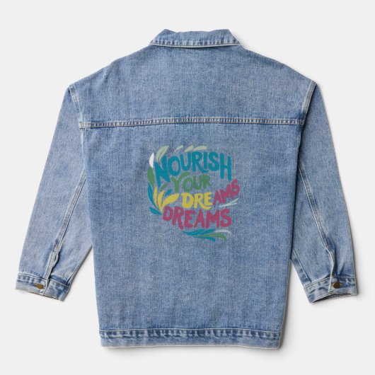 Voedt je dromen denim jacket (Achterkant)