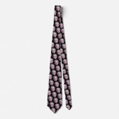 Voeg 1 Floating Head Photo Half Drop Pattern Black Stropdas (Voorkant)