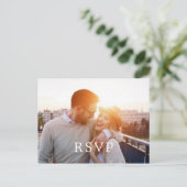 Voeg 2 aangepaste foto gepersonaliseerde bruiloft  briefkaart (Staand voorkant)